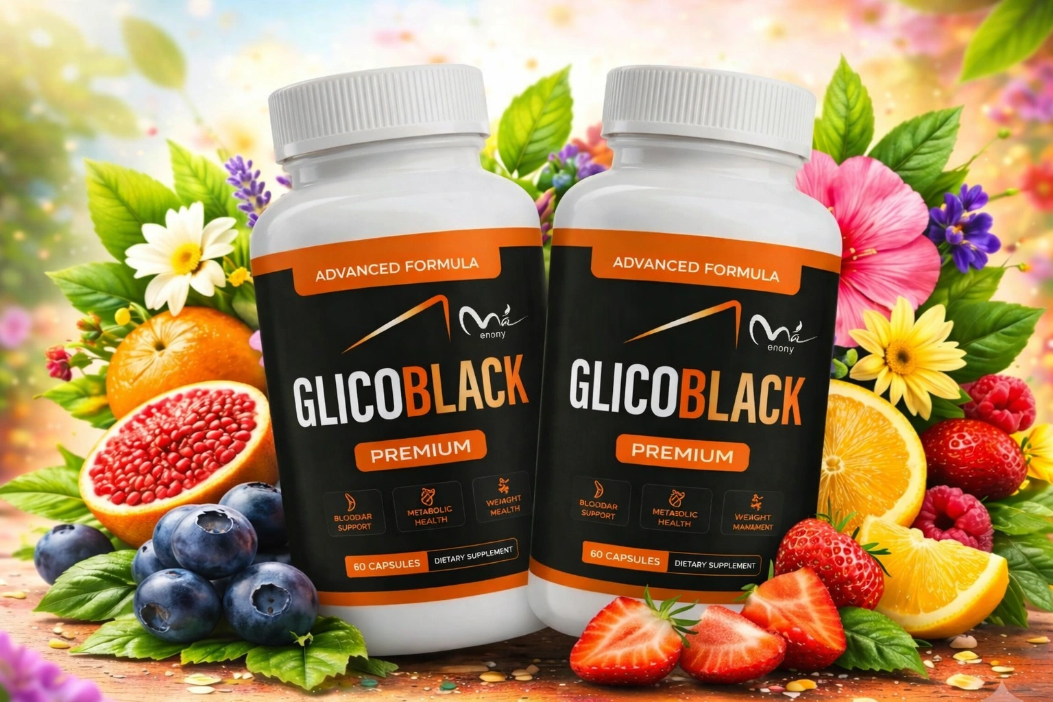 GlicoBlack  Natural Blood Sugar Support Supplement with Advanced Metabolic Formula